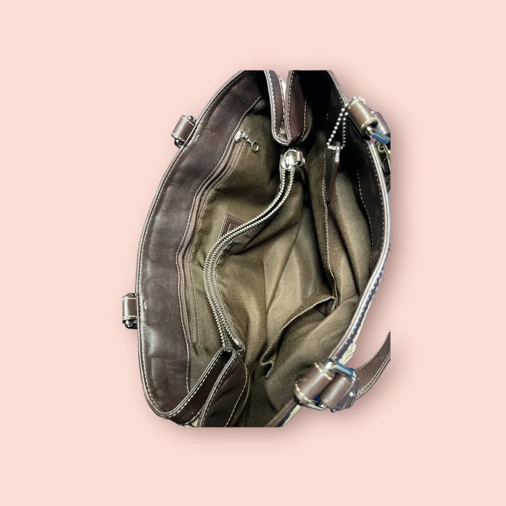 Coach Tan and Brown Shoulder Bag - Picture 4 of 5